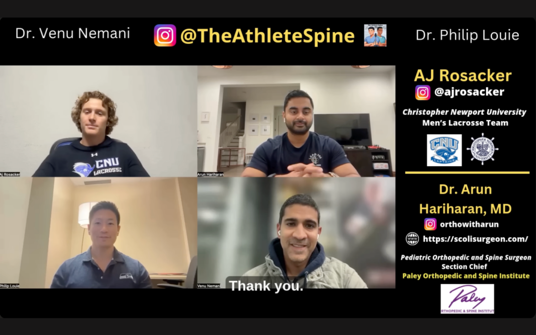 Returning to College Lacrosse after a Scoliosis Spine Fusion | AJ Rosacker & Dr. Arun Hariharan, MD